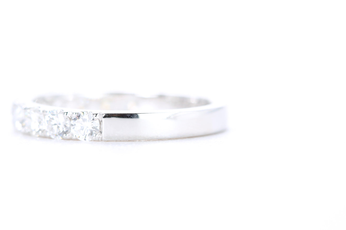 Micro Pavé Diamond Ring One Carat in White Gold