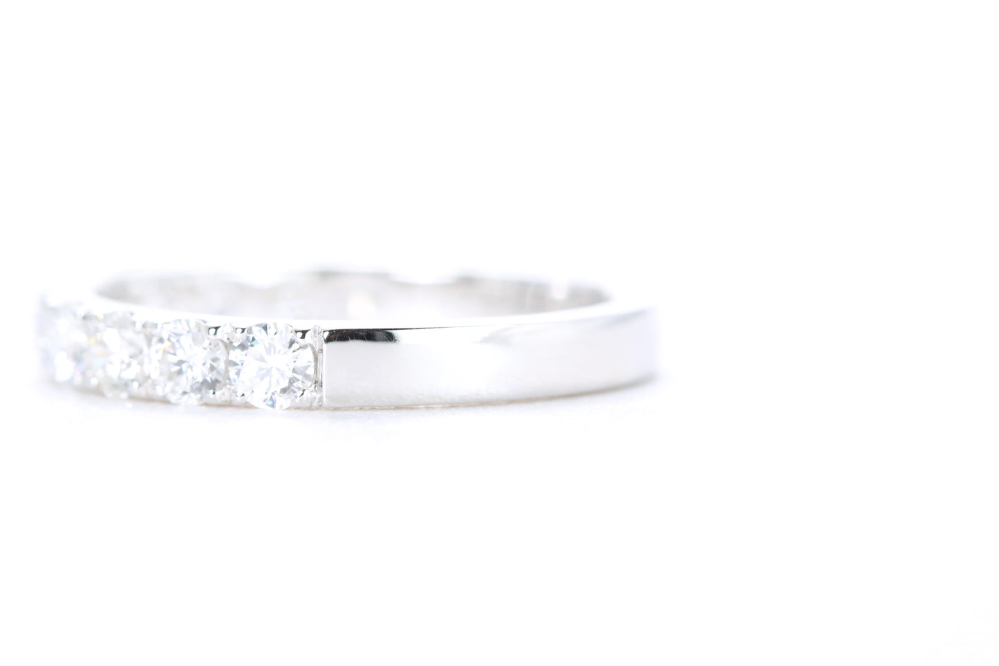 Micro Pavé Diamond Ring One Carat in White Gold