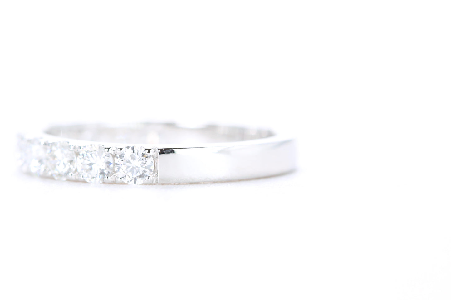 Micro Pavé Diamond Ring One Carat in White Gold