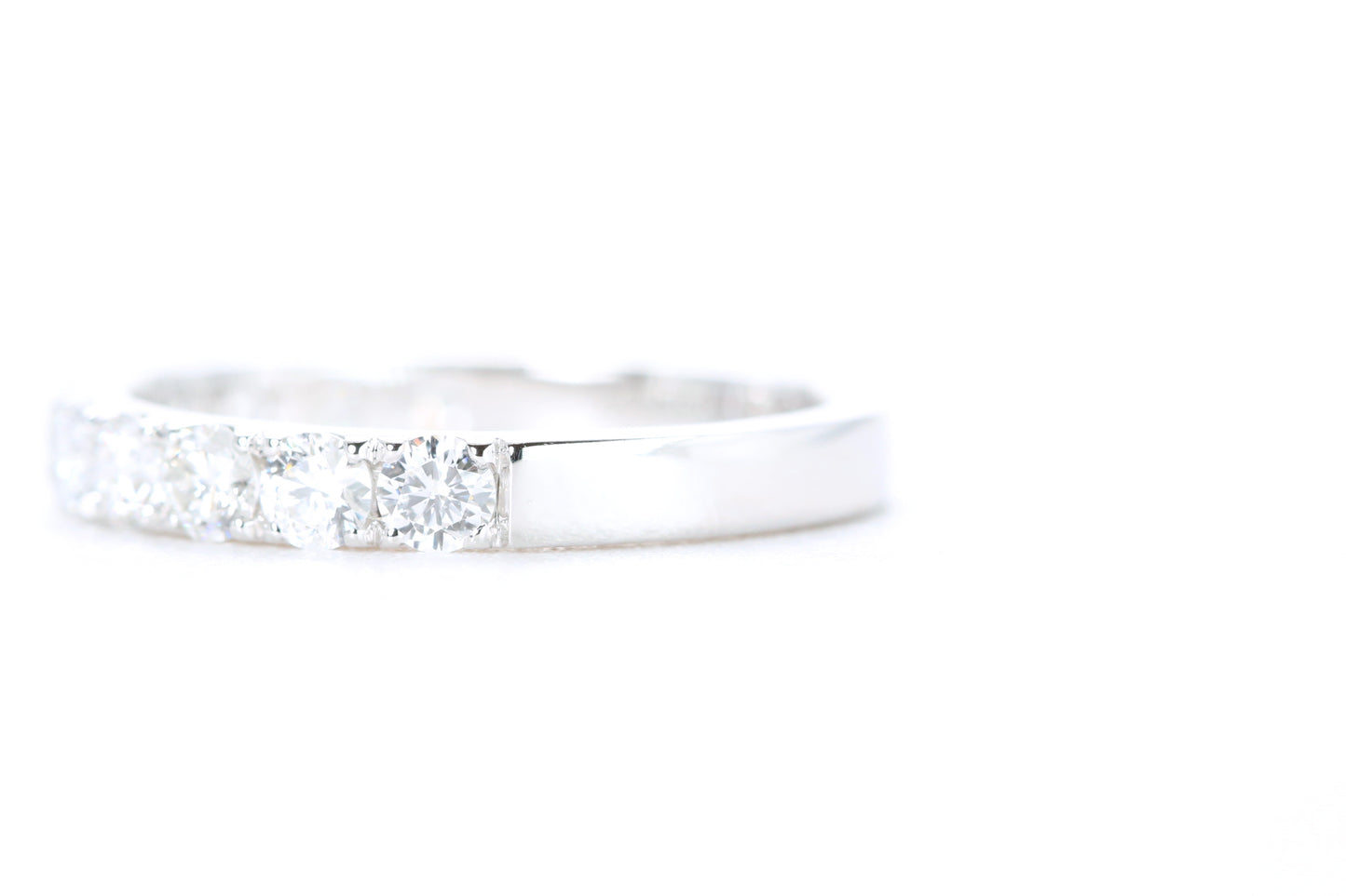 Micro Pavé Diamond Ring One Carat in White Gold