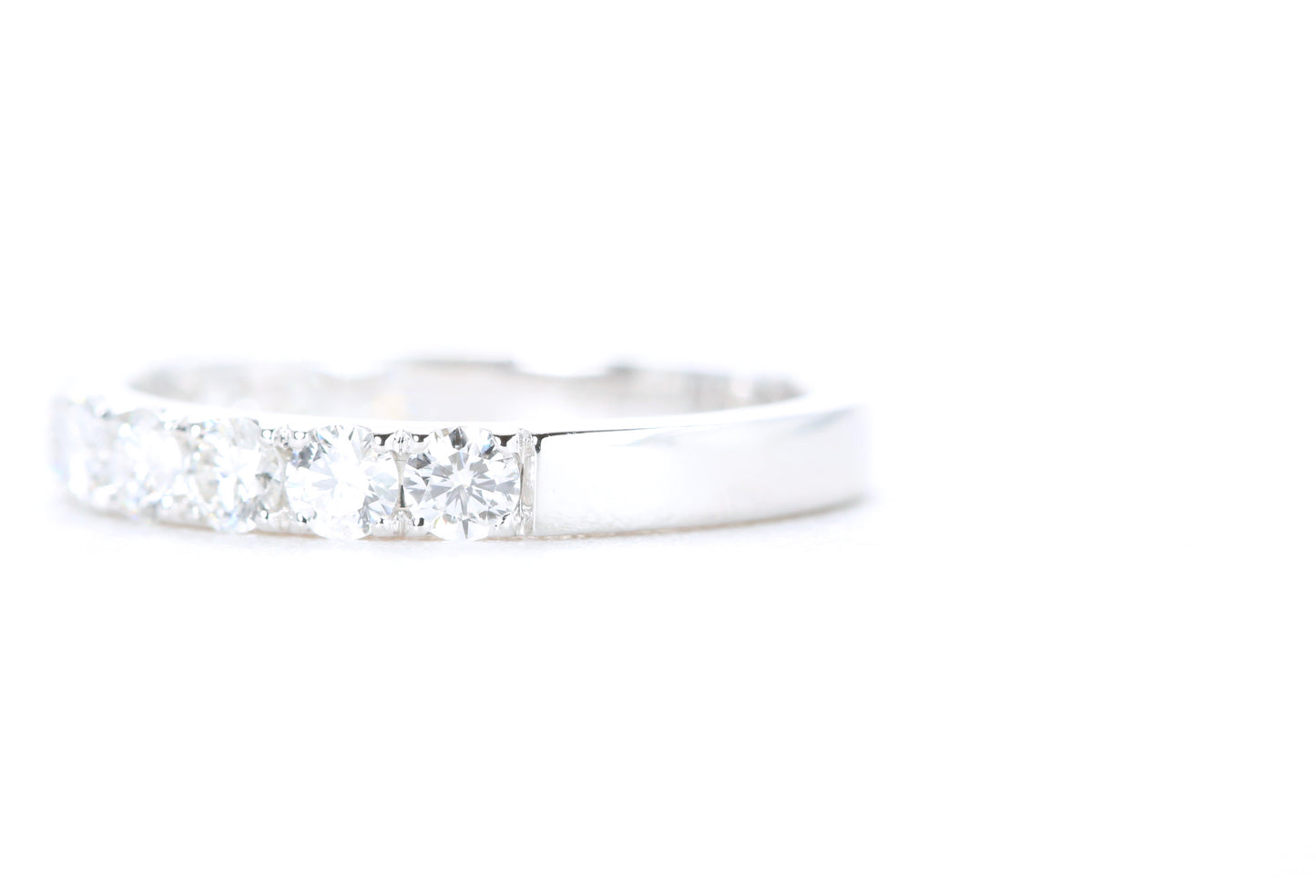 Micro Pavé Diamond Ring One Carat in White Gold