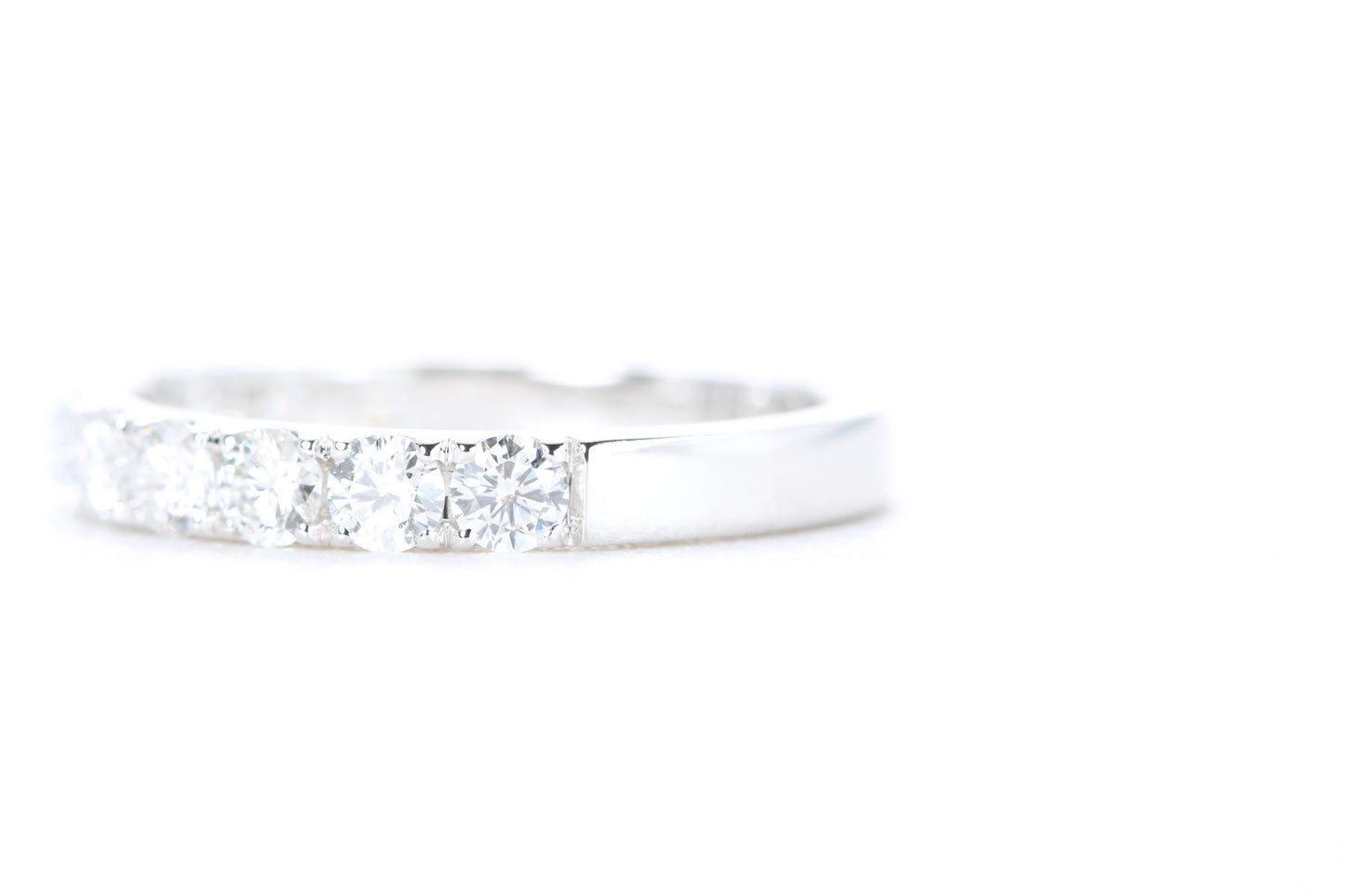 Micro Pavé Diamond Ring One Carat in White Gold