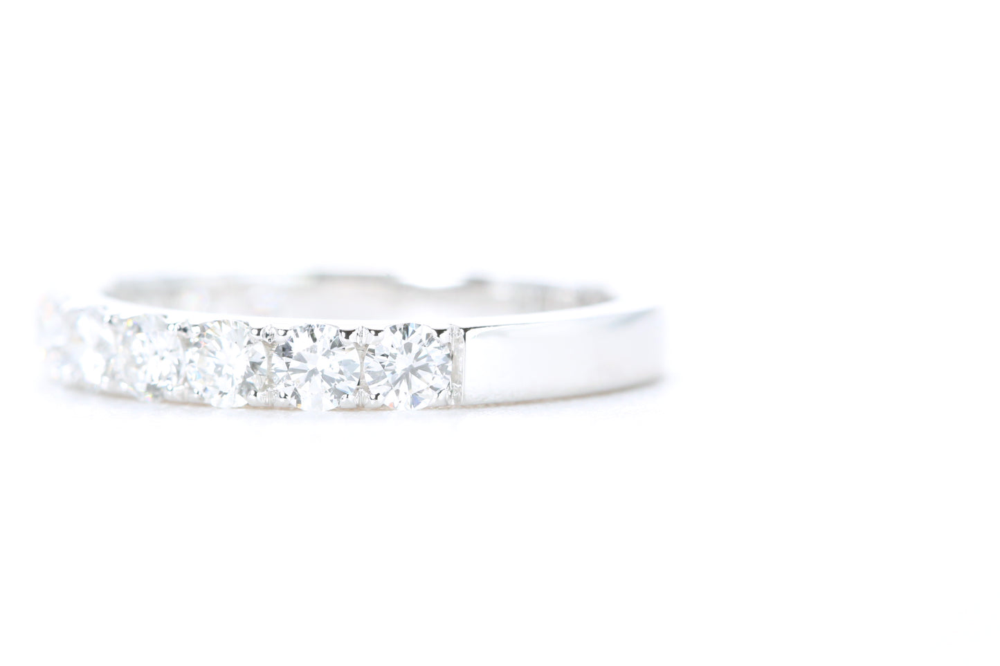 Micro Pavé Diamond Ring One Carat in White Gold