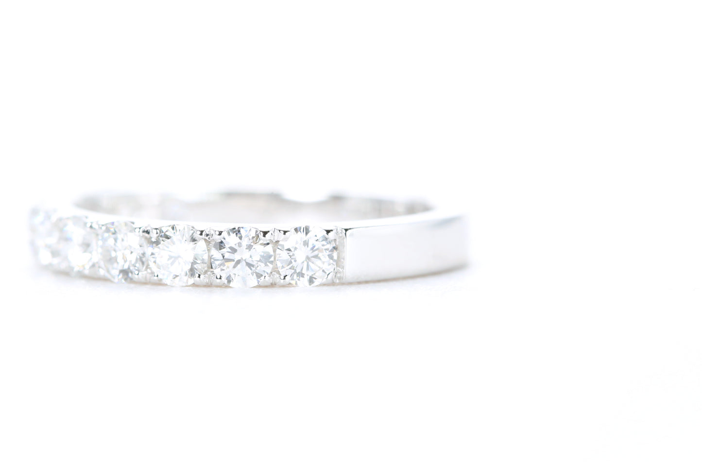 Micro Pavé Diamond Ring One Carat in White Gold