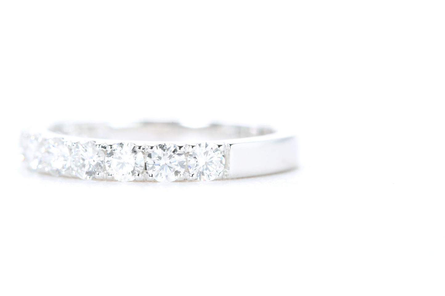 Micro Pavé Diamond Ring One Carat in White Gold