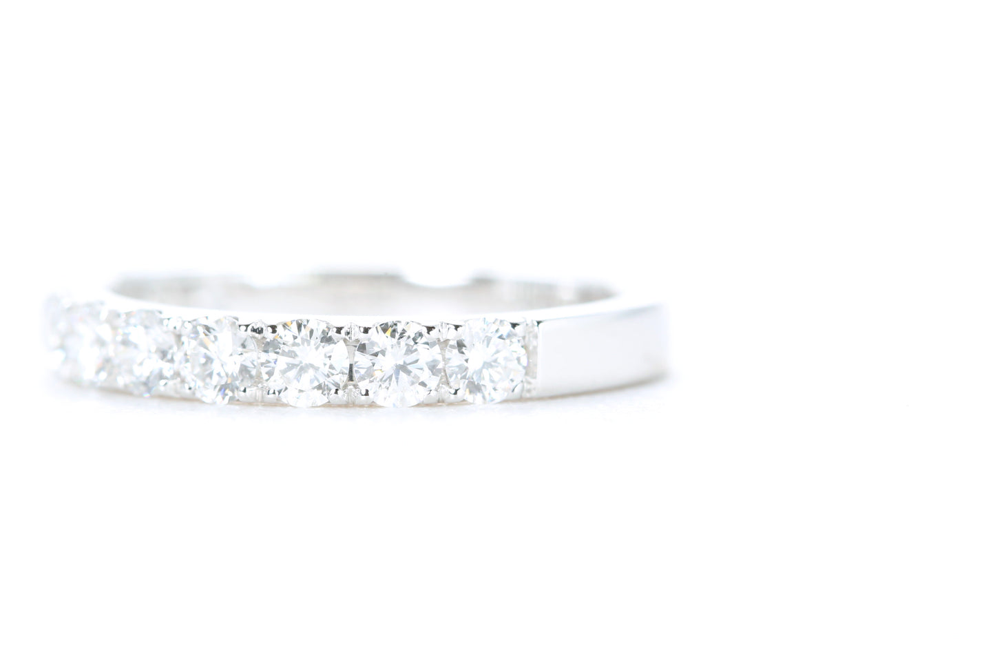 Micro Pavé Diamond Ring One Carat in White Gold