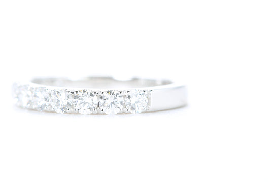 Micro Pavé Diamond Ring One Carat in White Gold