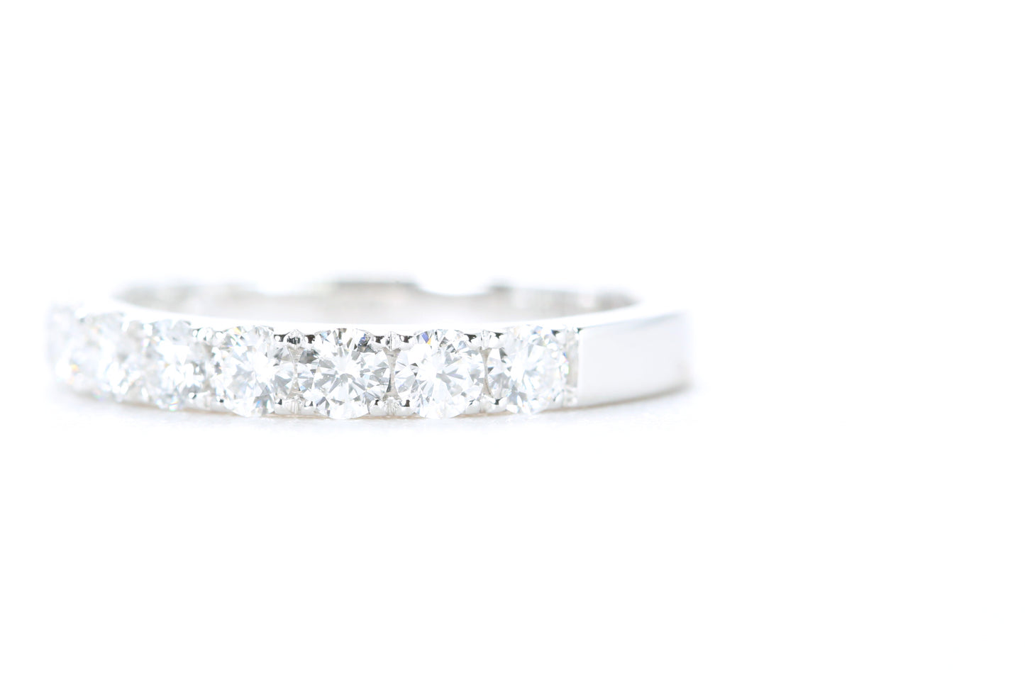 Micro Pavé Diamond Ring One Carat in White Gold
