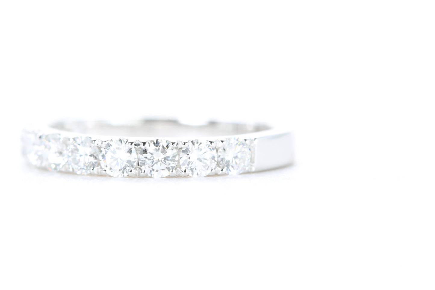 Micro Pavé Diamond Ring One Carat in White Gold