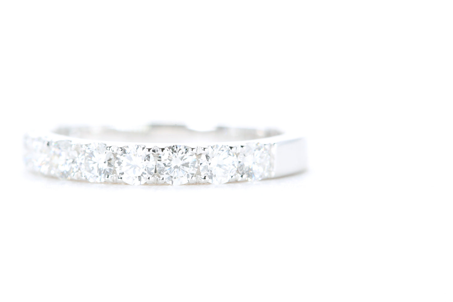 Micro Pavé Diamond Ring One Carat in White Gold
