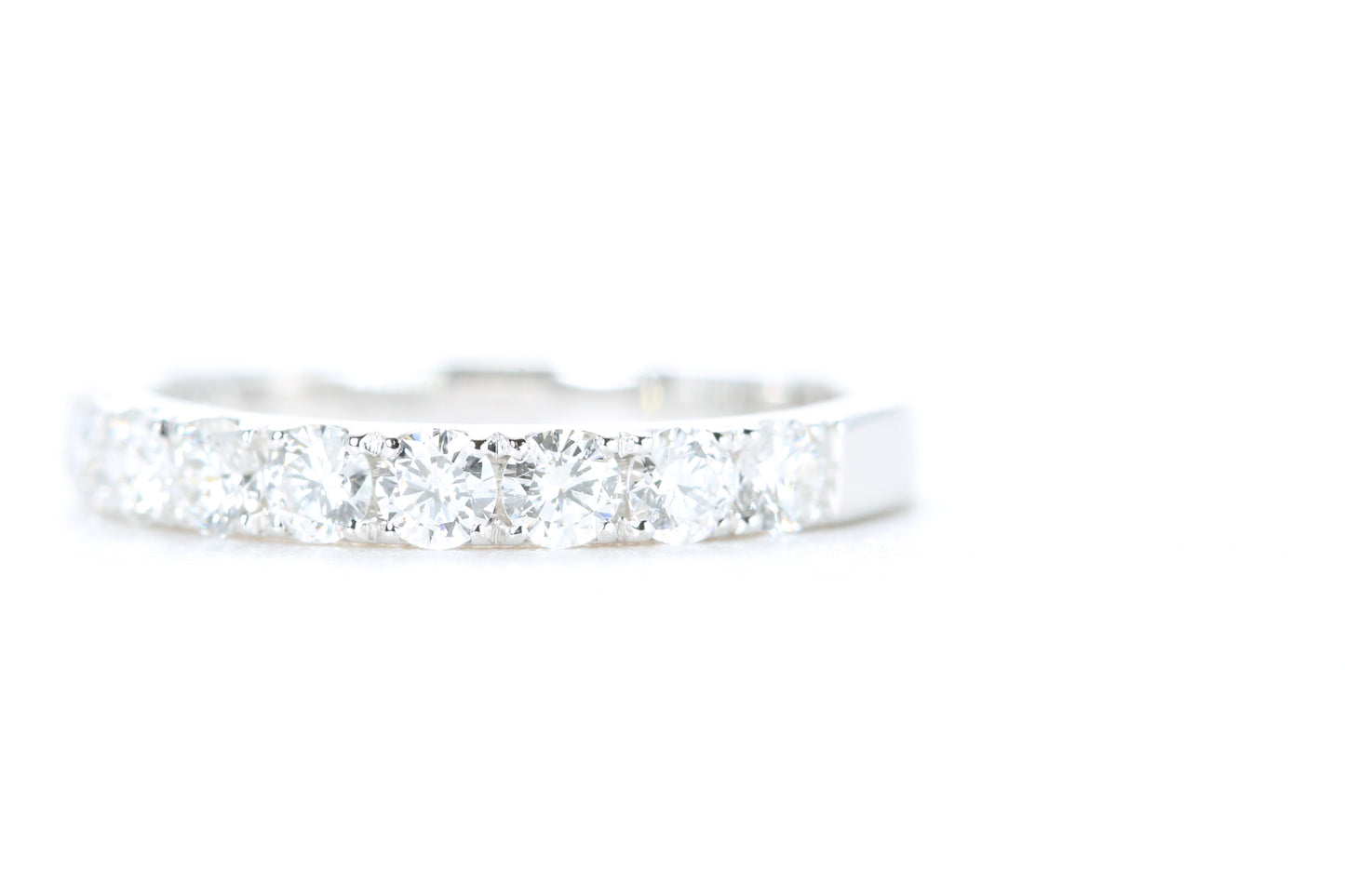 Micro Pavé Diamond Ring One Carat in White Gold