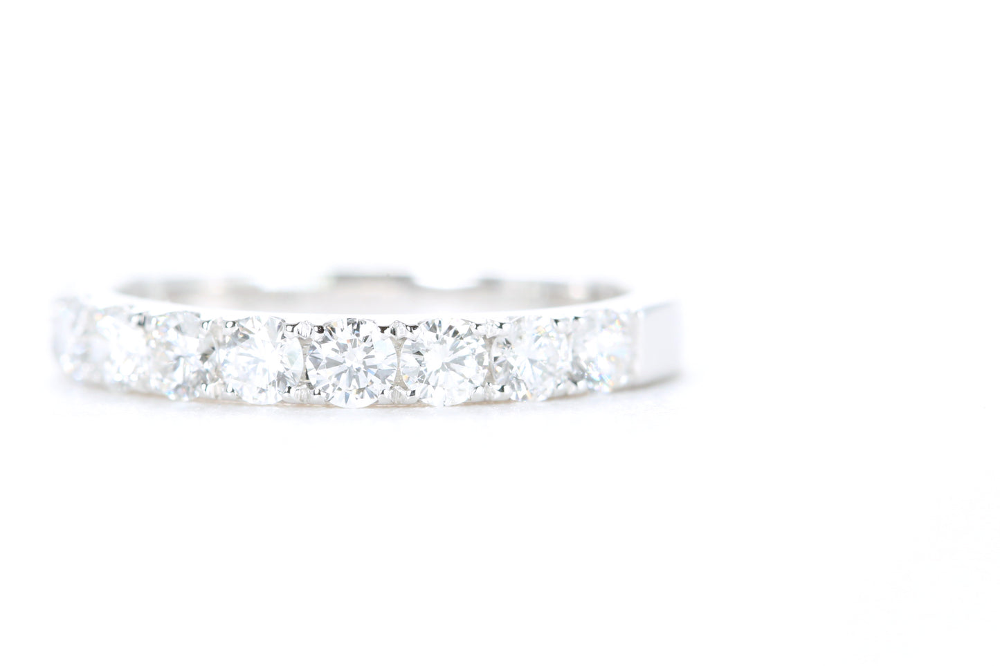 Micro Pavé Diamond Ring One Carat in White Gold