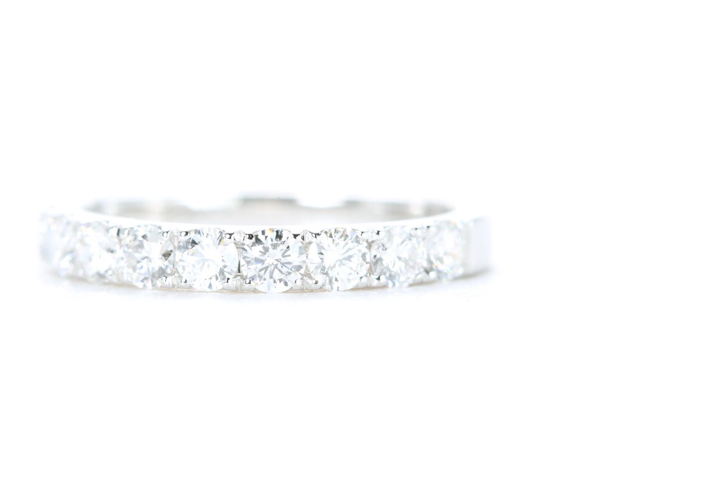 Micro Pavé Diamond Ring One Carat in White Gold