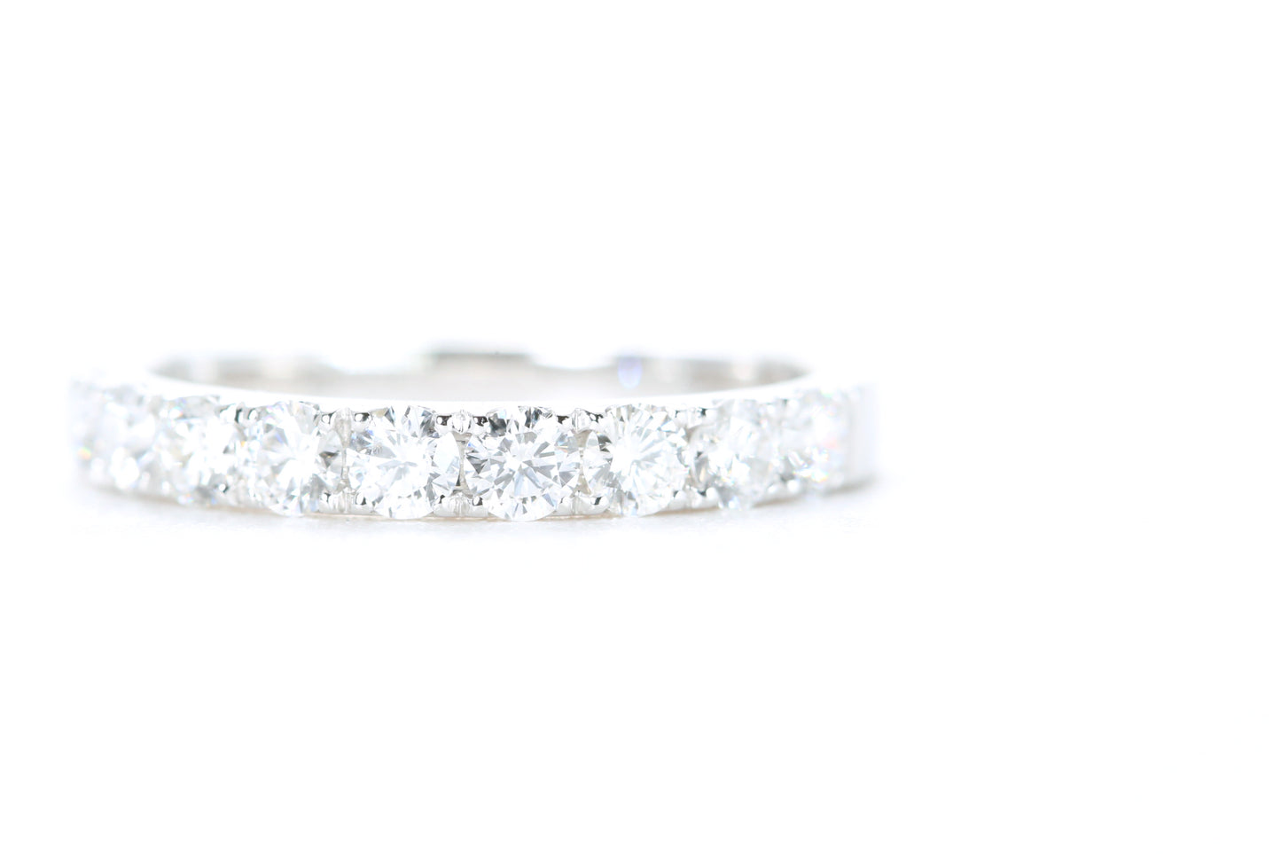 Micro Pavé Diamond Ring One Carat in White Gold