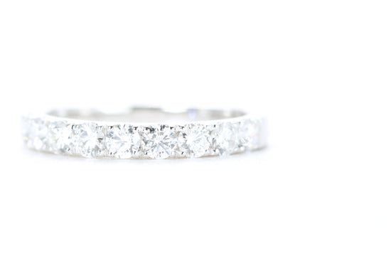 Micro Pavé Diamond Ring One Carat in White Gold