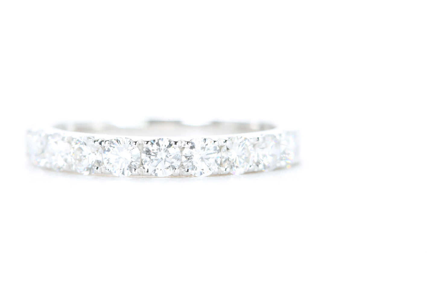 Micro Pavé Diamond Ring One Carat in White Gold