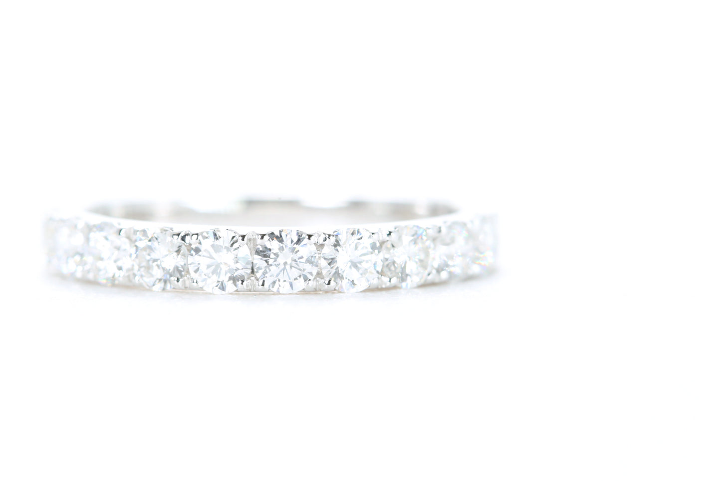 Micro Pavé Diamond Ring One Carat in White Gold