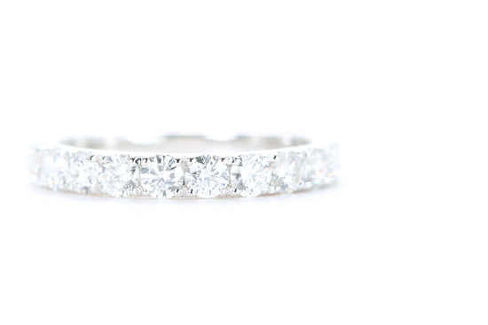 Micro Pavé Diamond Ring One Carat in White Gold