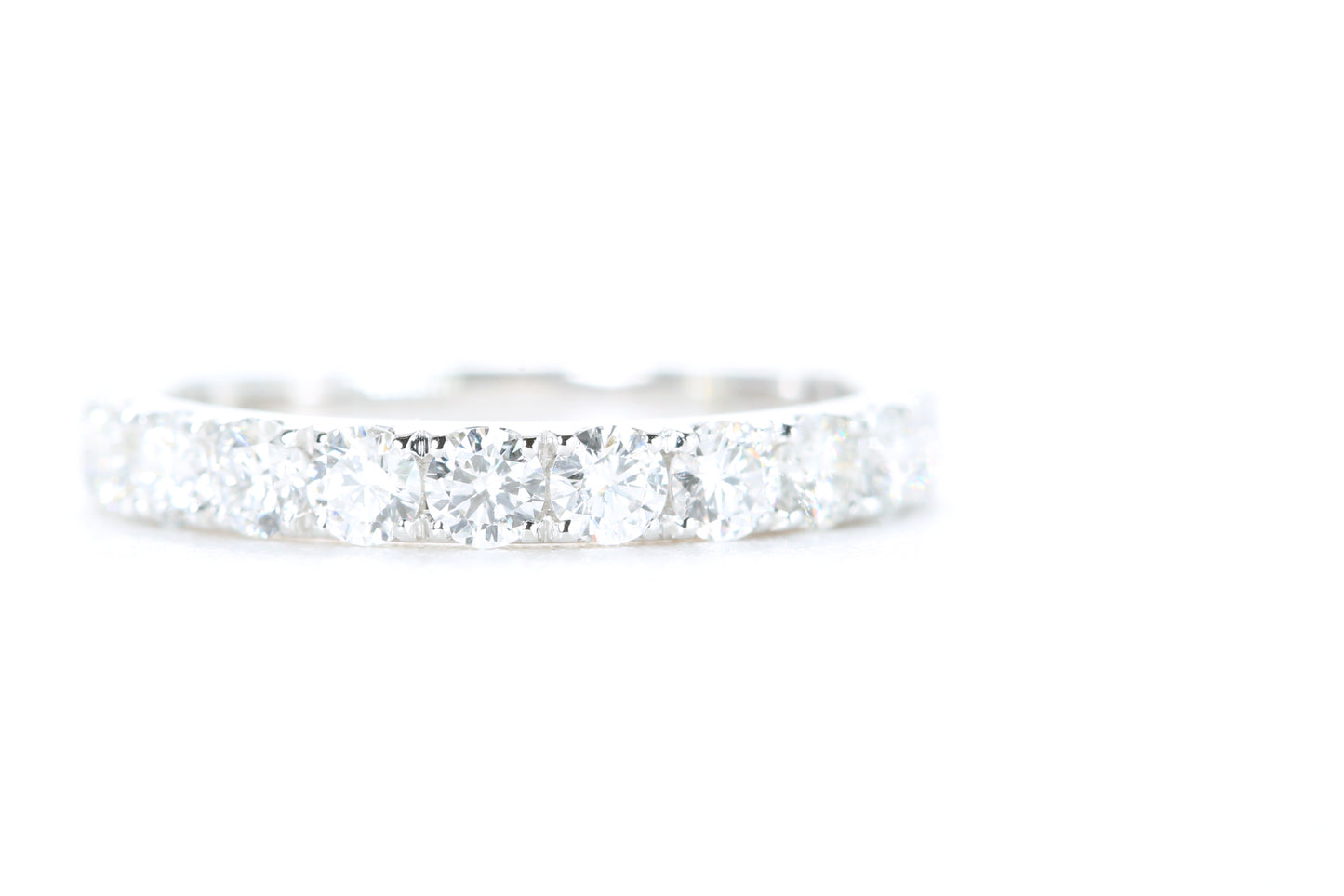 Micro Pavé Diamond Ring One Carat in White Gold