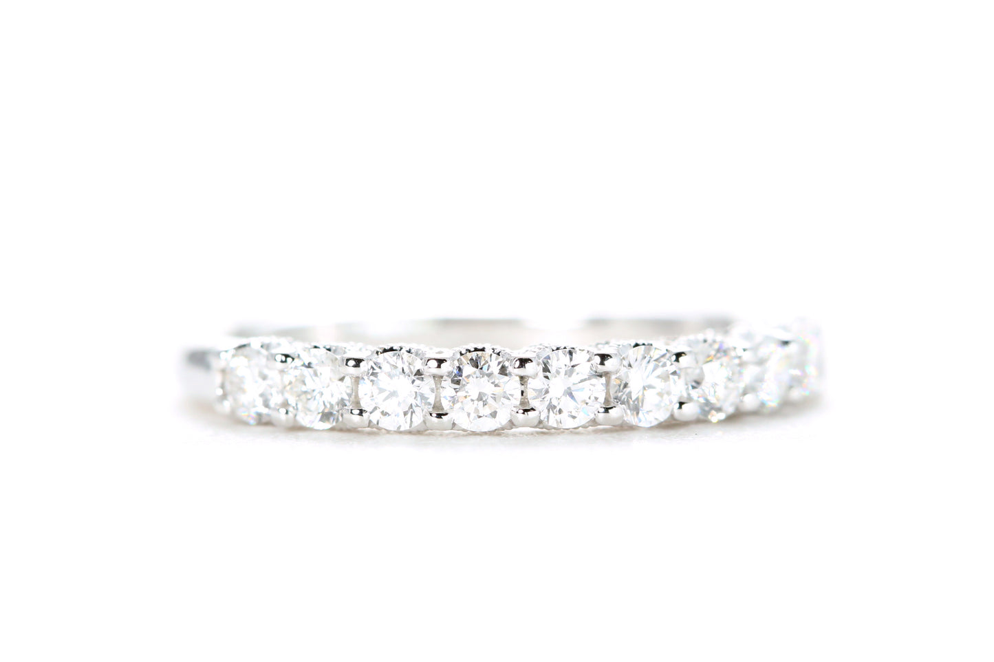 Milgrained Diamond Band