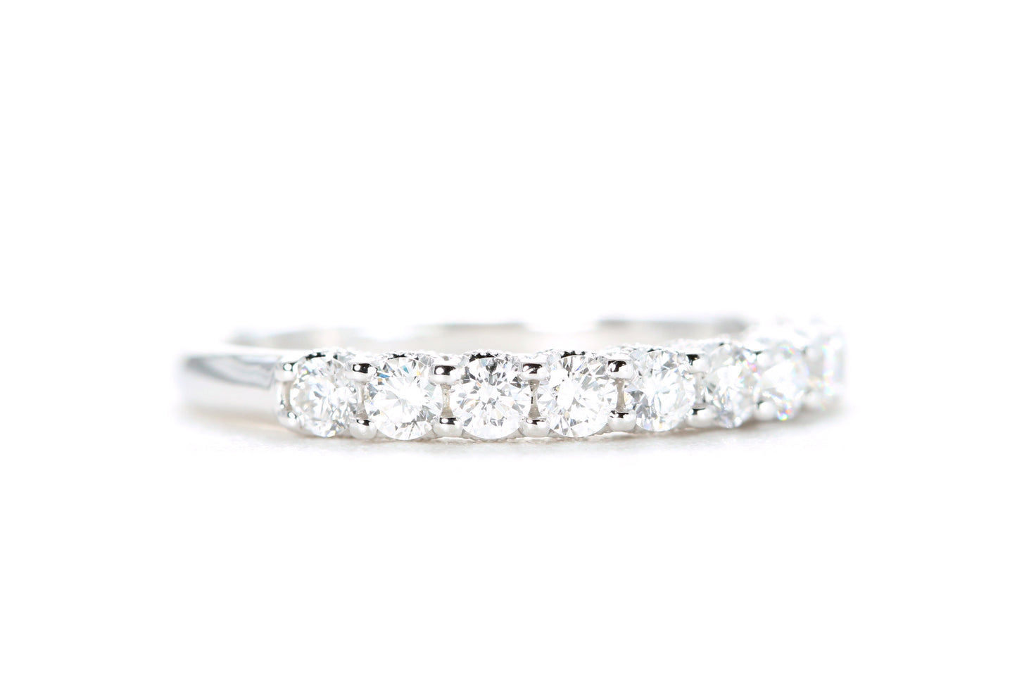 Milgrained Diamond Band