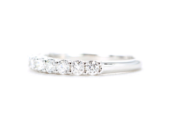 Milgrained Diamond Band