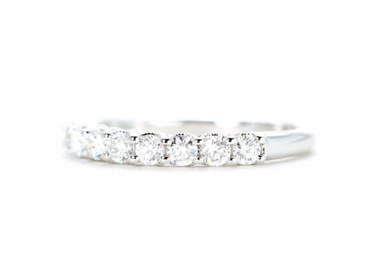 Milgrained Diamond Band