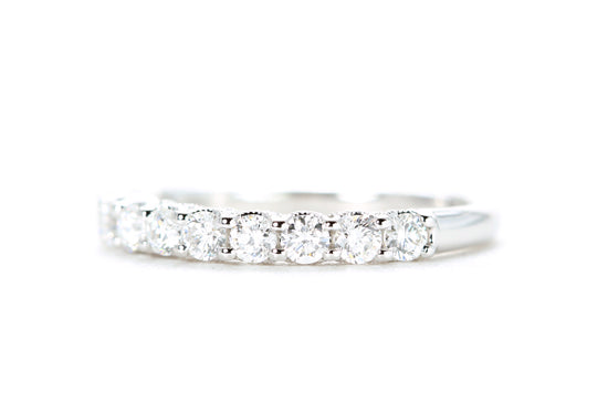 Milgrained Diamond Band