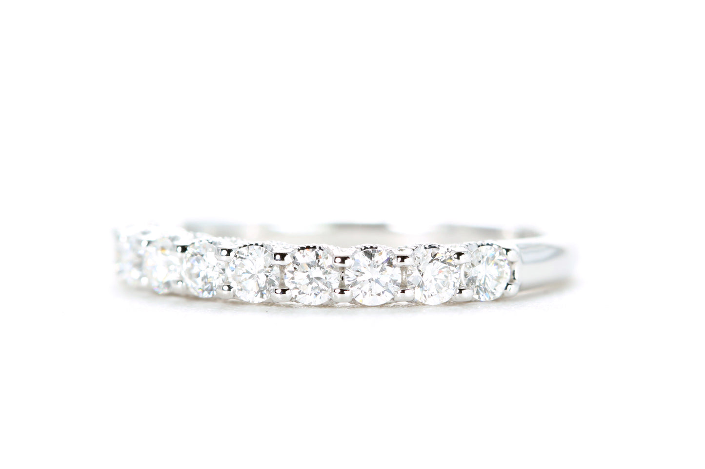 Milgrained Diamond Band