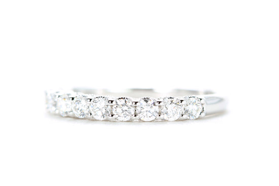Milgrained Diamond Band