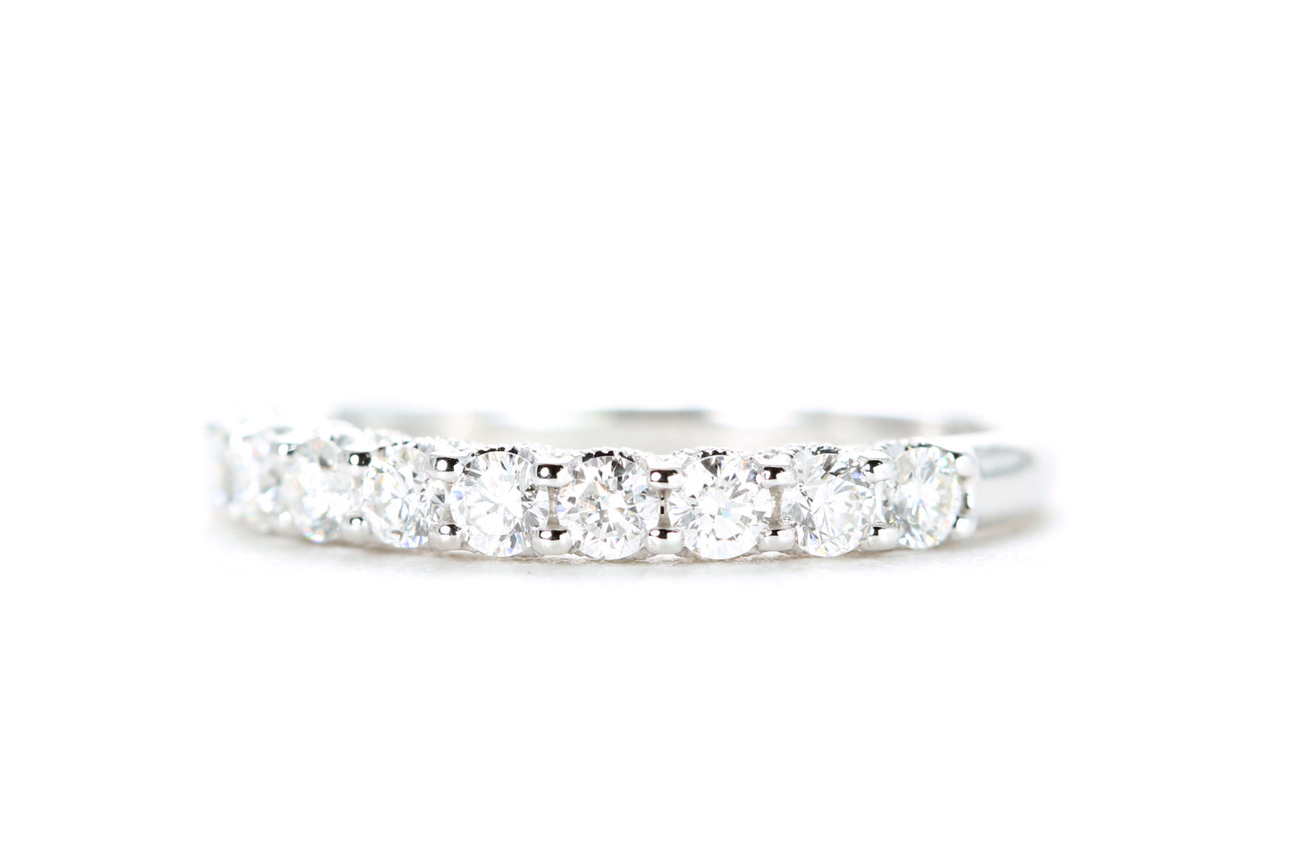 Milgrained Diamond Band