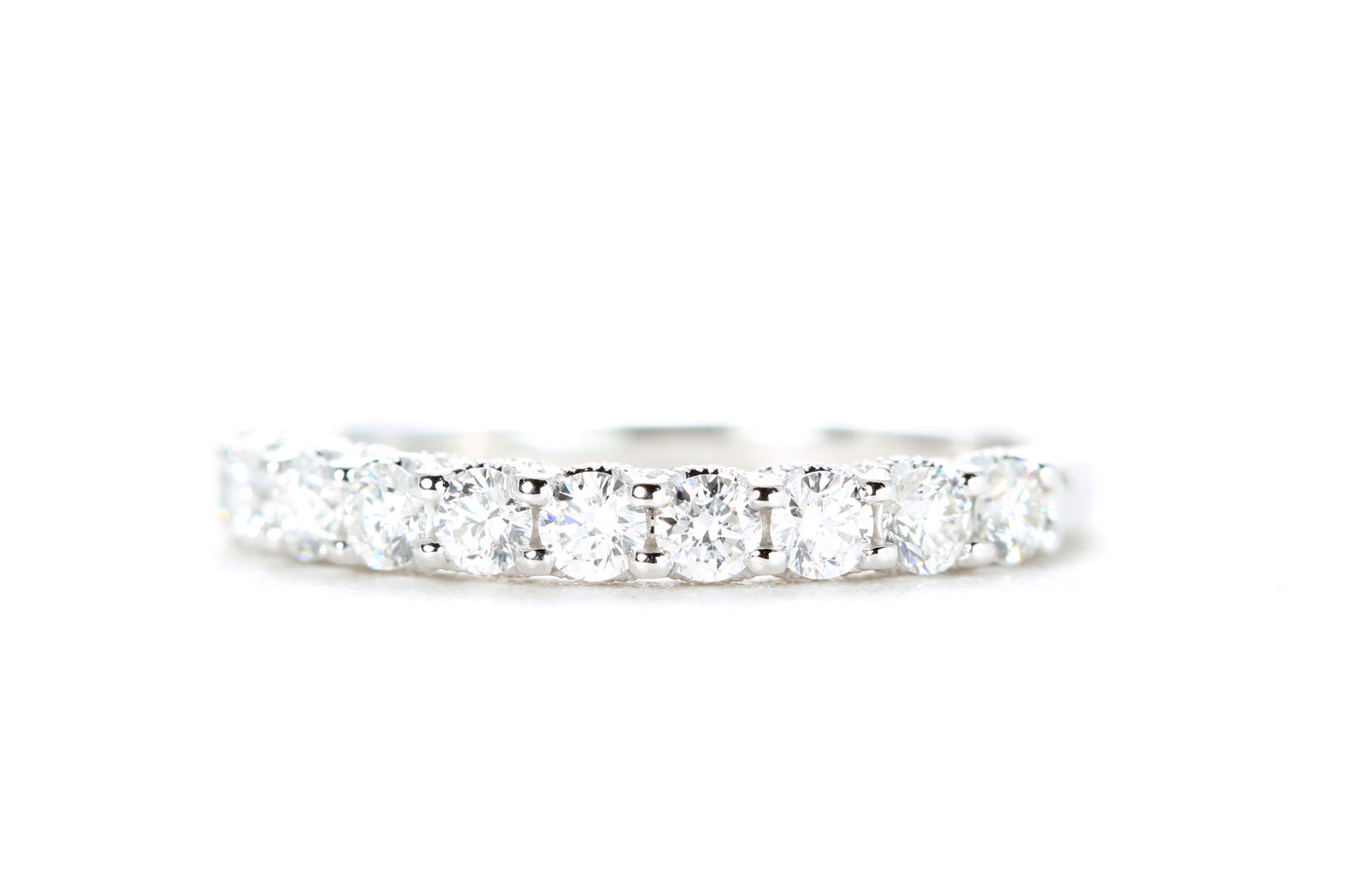 Milgrained Diamond Band