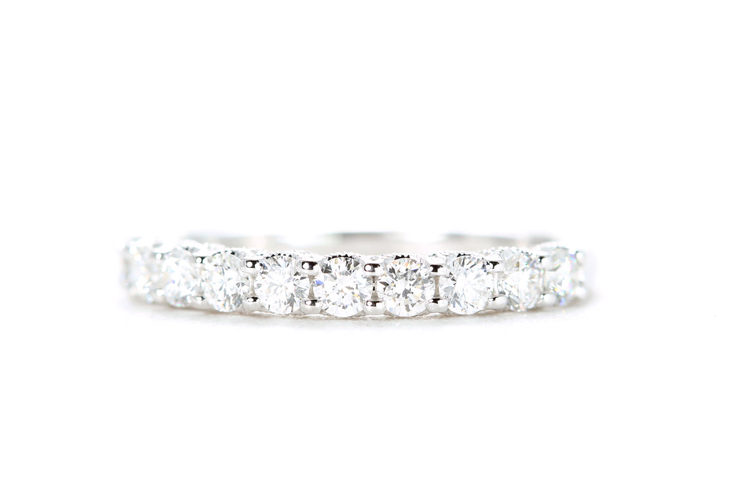 Milgrained Diamond Band