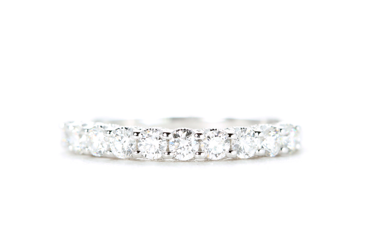 Milgrained Diamond Band