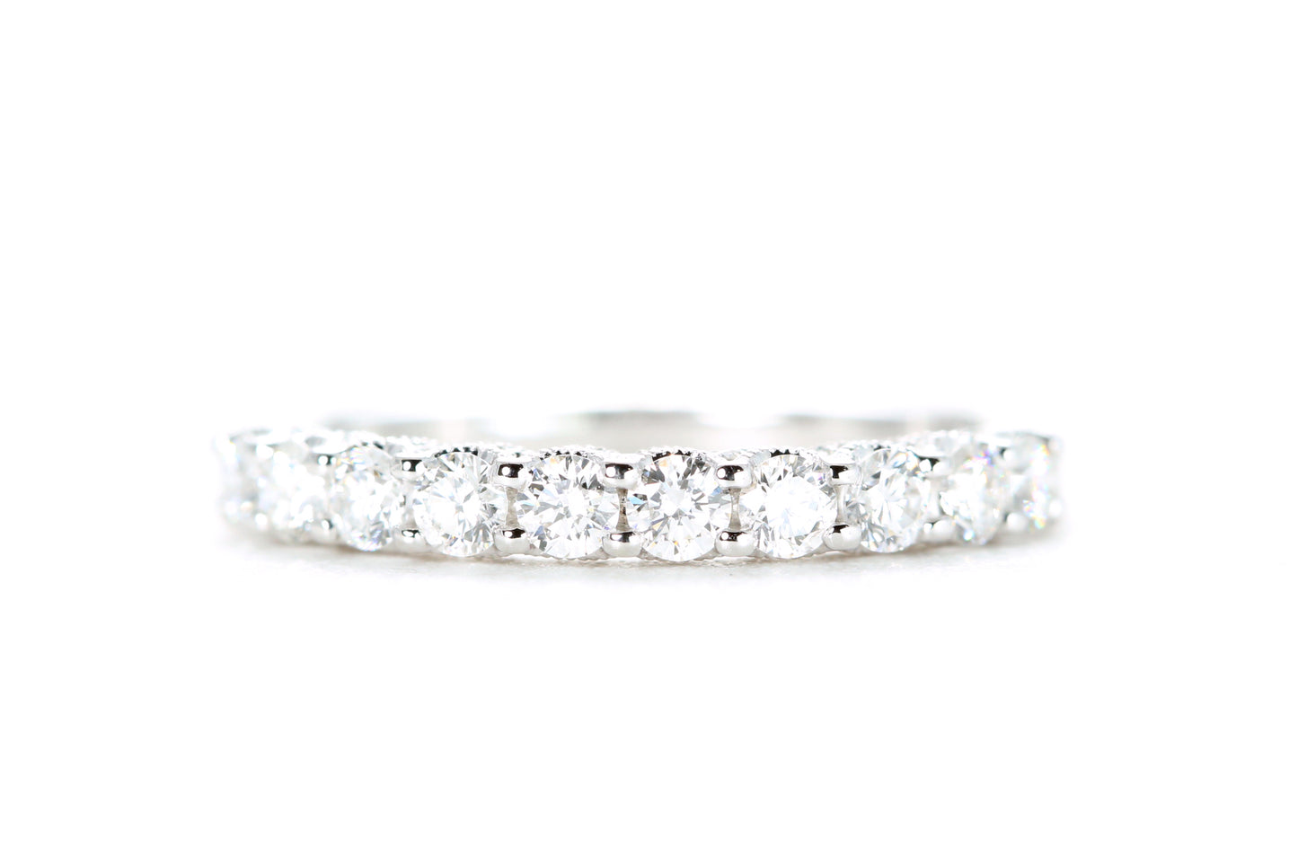 Milgrained Diamond Band