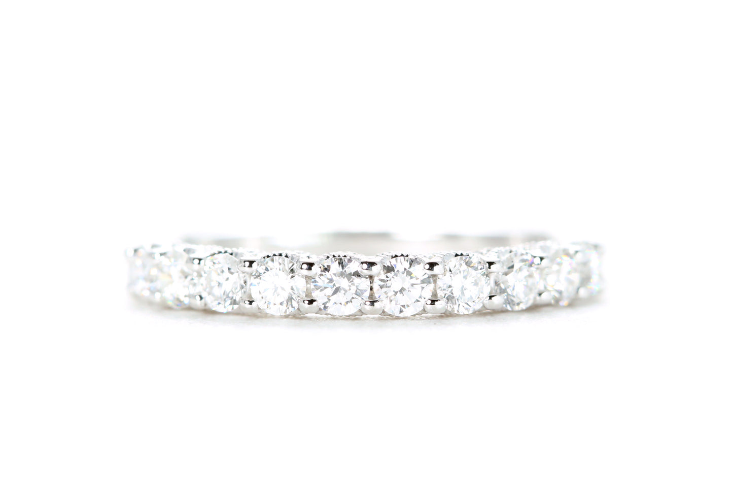 Milgrained Diamond Band