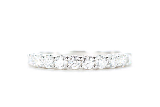 Milgrained Diamond Band