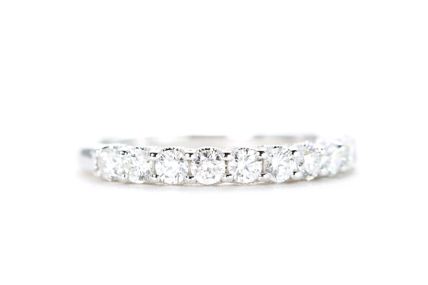 Milgrained Diamond Band