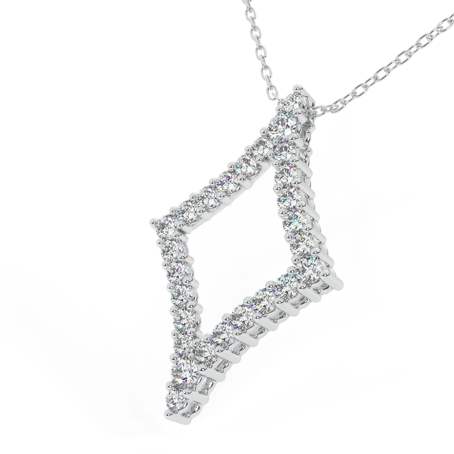 1 CTW COVETED DIAMOND SHAPE PENDANT