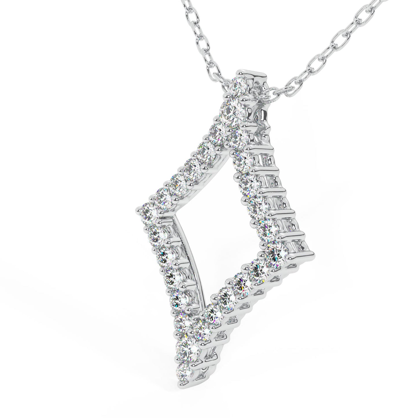 1/2 CTW COVETED DIAMOND SHAPE PENDANT