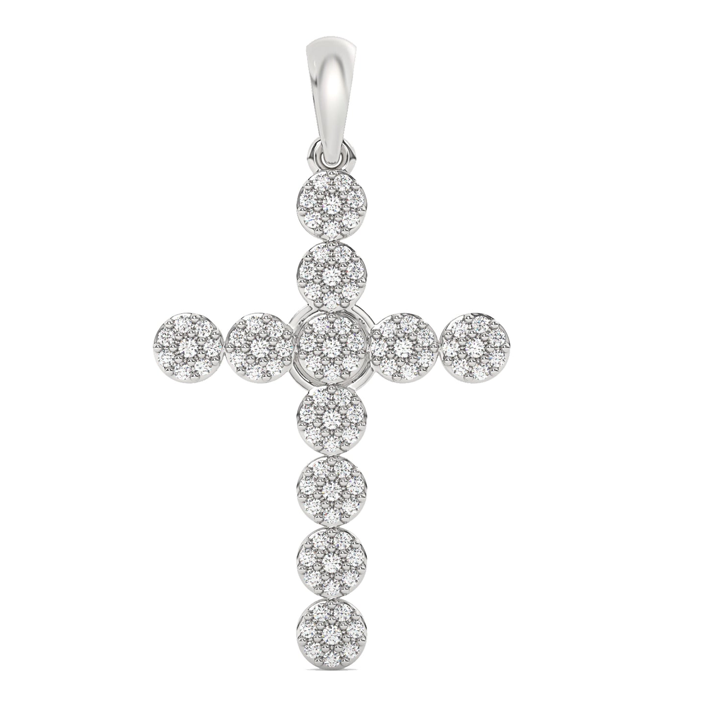 Load image into Gallery viewer, 1/4 CARAT CLUSTER CROSS PENDANT

