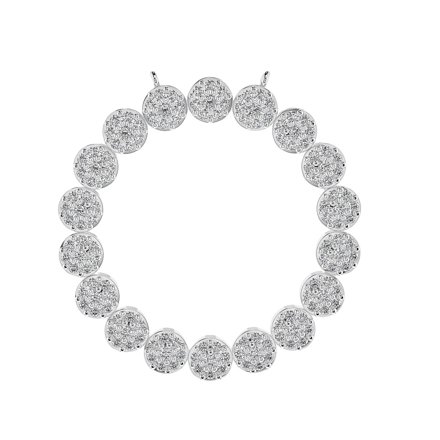 Load image into Gallery viewer, 1/2 CARAT CLUSTER CIRCLE PENDANT
