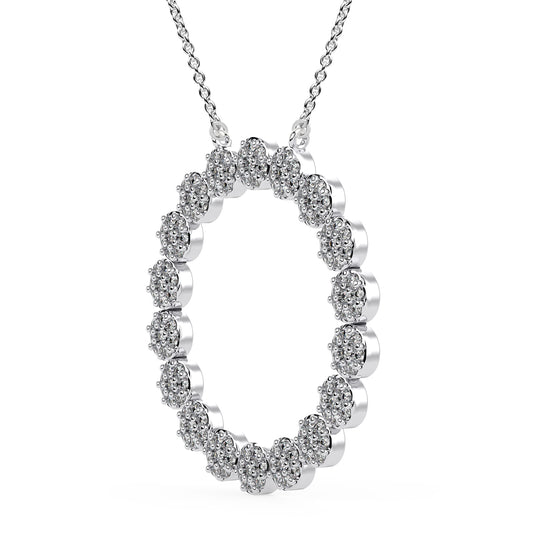 1/2 CARAT CLUSTER CIRCLE PENDANT