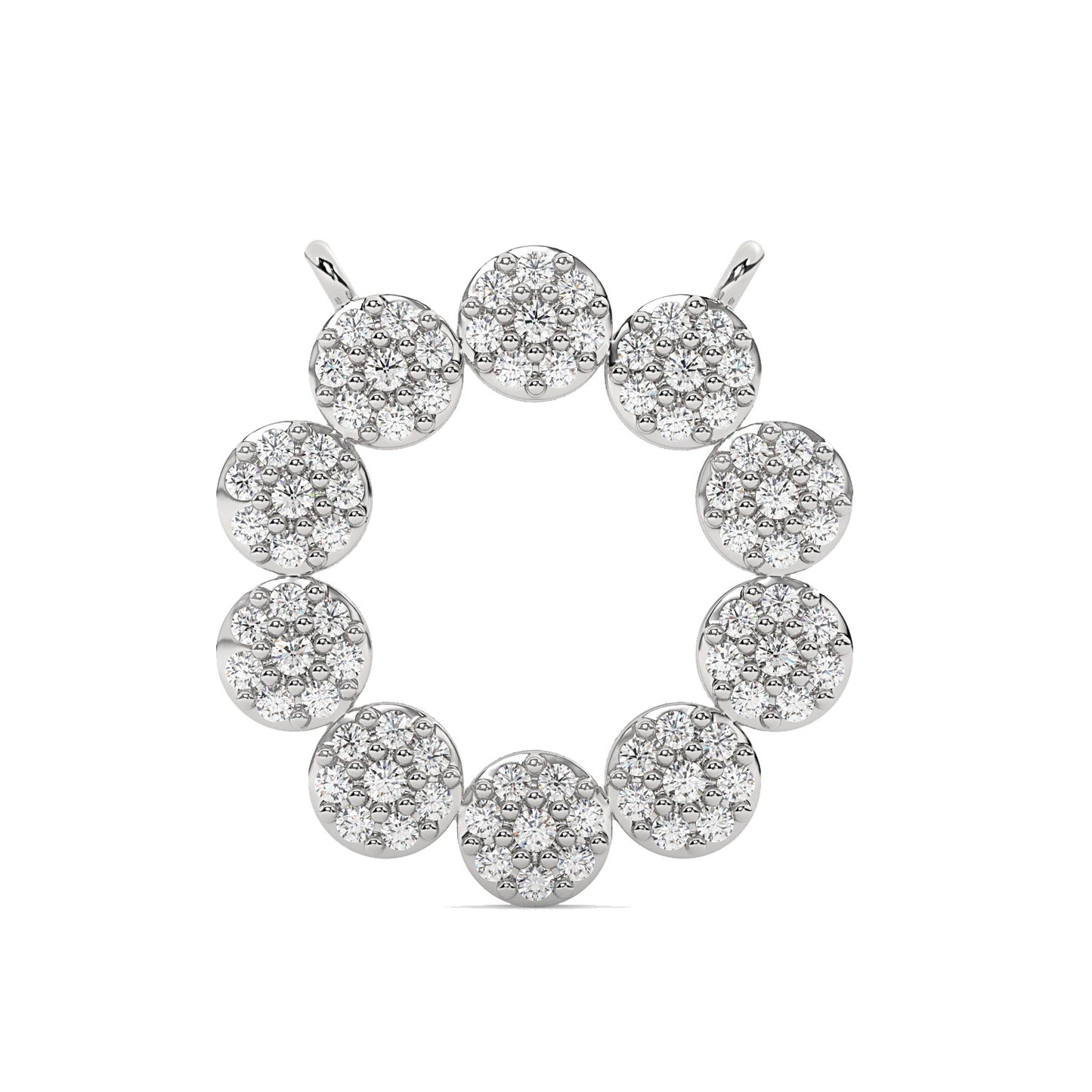 3/4 CARAT CLUSTER CIRCLE PENDANT