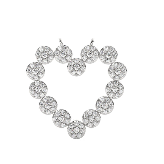 1/4 CARAT CLUSTER HEART PENDANT