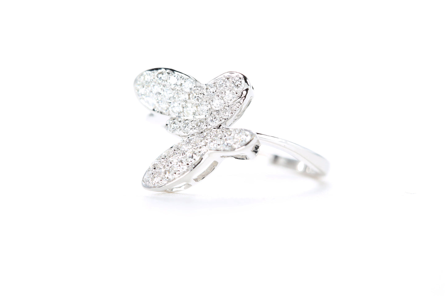 Pavé Diamond Butterfly Ring