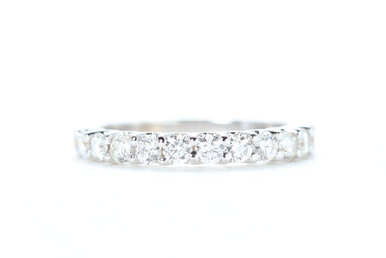 Micro Pavé 3/4 Carat Diamond Ring in 18K White Gold