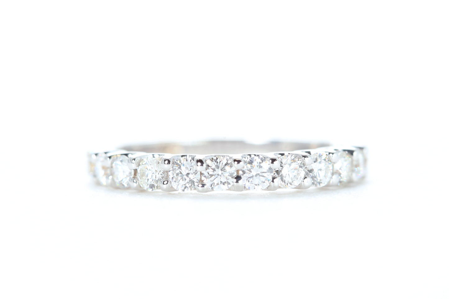 Micro Pavé 3/4 Carat Diamond Ring in 18K White Gold