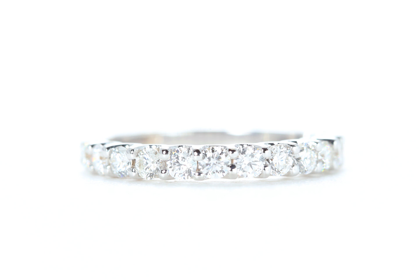 Micro Pavé 3/4 Carat Diamond Ring in 18K White Gold