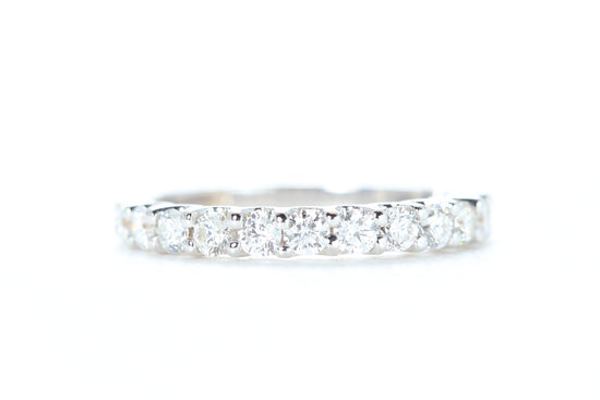 Micro Pavé 3/4 Carat Diamond Ring in 18K White Gold